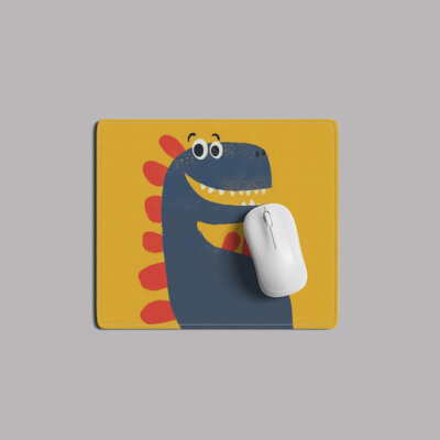 S - Dino Cartoon Yellow Gaming Mousepad